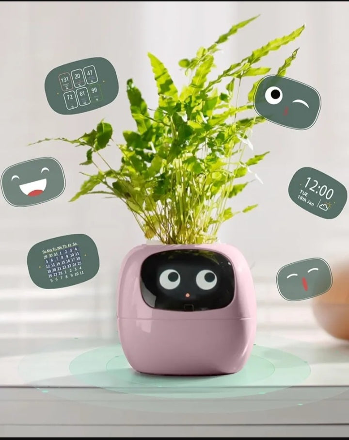 Tuya Ivy Smart Planter, Endless Fun Over 49 Rich Expressions, 7 Smart Sensors, AI Chips Make Raising Plants Easy and Fun