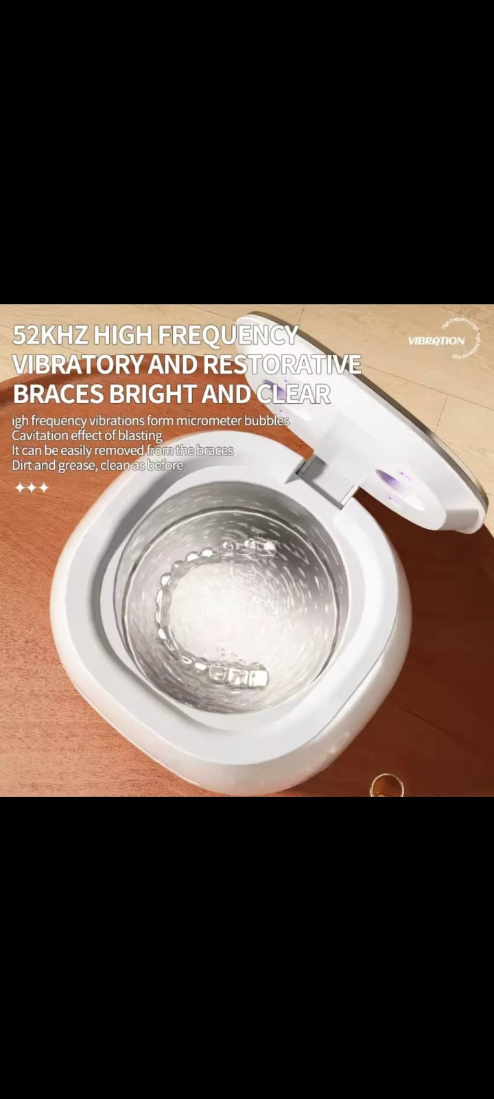 Xiaomi Dental Braces Dentures Ultrasonic Cleaner Uv Disinfection Small Stainless Steel Inner Groove Cleaner Cleaning Machine